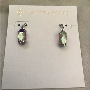 iridescent silver elyse earrings